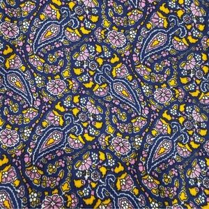 A.P.C. Bright Orange Purple Paisley Print Wide-Leg Pants